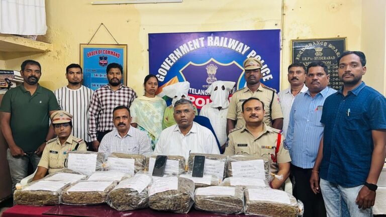 Two arrested 33 kg Ganja at Begumpet Station