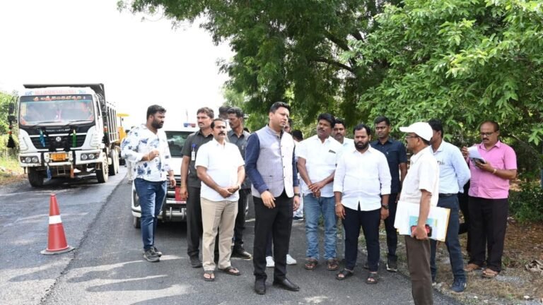 Collector checks the work of Chitvel-Railway Kodur Road
