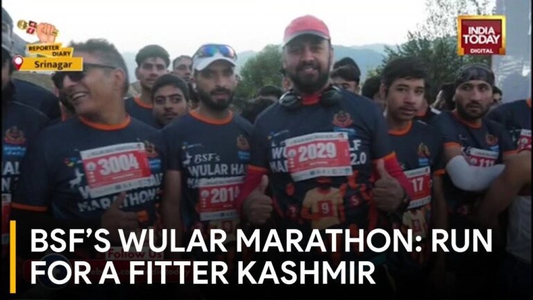Kashmir BSF: Wular Marathon attracts thousands for fitness and peace