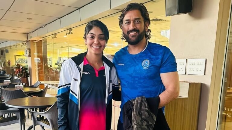 Harleen Deol resembles a special chat MS Dhoni during the release of a harsh injury