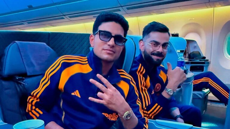 After a flight delay of several hours, the Indian team arrives in Perth late at night