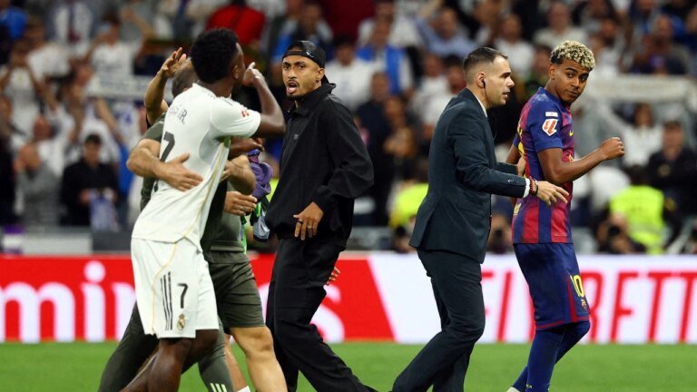Lamine Yamal, Vinicius Jr. involved in a heated argument after El Clasico