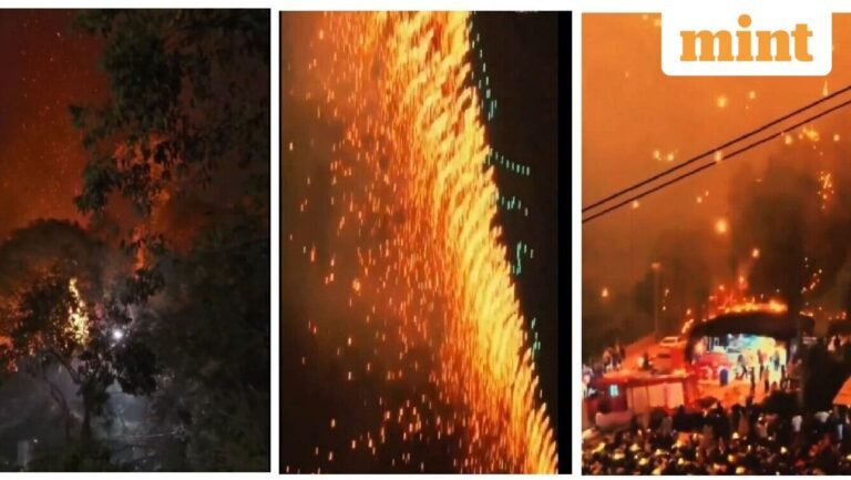 Chinese light show Drone ends with chaos: The crowd runs for a lifetime after Uavs catches fire, Sparks Fall on Ground | Watch | Tech Word News