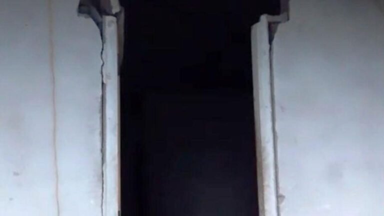 Houses damaged in a wild elephant attack in Edamalakkudy