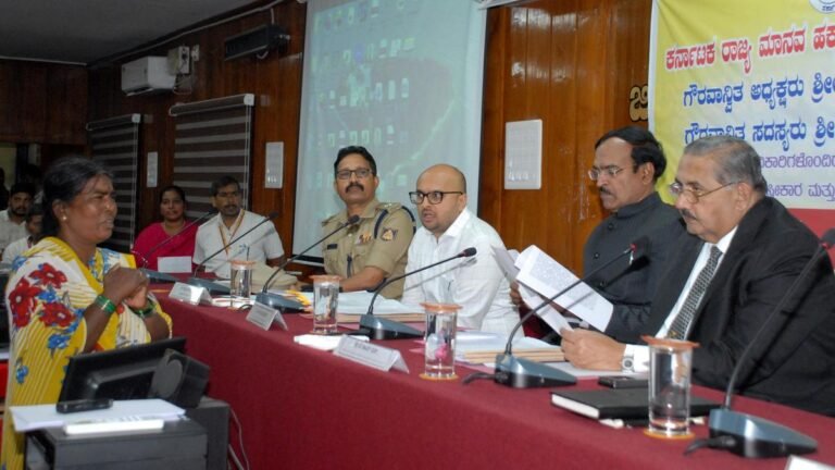 State Human Rights Commission meets in Shivamogga, addresses officers