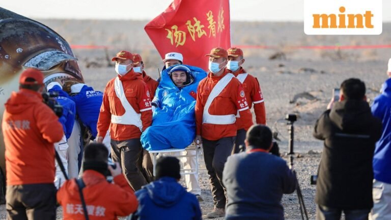 Chinese astronauts return safely after 9-day delay caused by space debris damage to Shenzhou-20 capsule | Today’s news