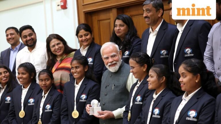 PM Modi Hosts India Blind Women T20 World Cup Winners at Lok Kalyan Marg Residence | Today’s news