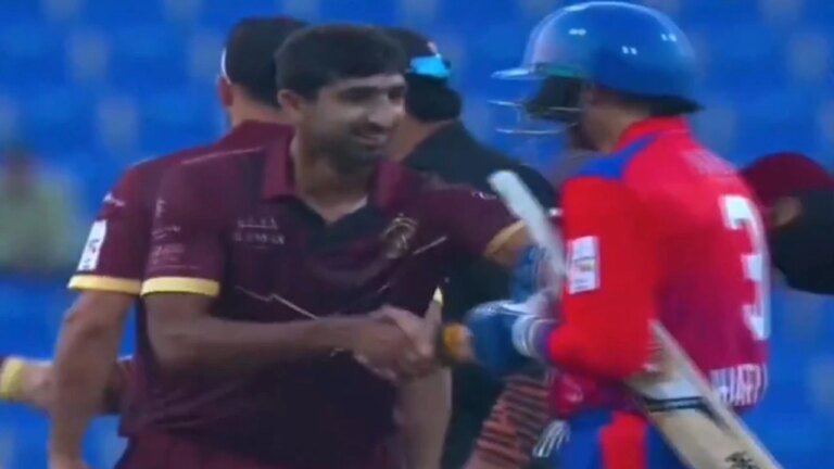 Harbhajan Singh shakes hands with Pakistan bowler in Abu Dhabi T10 league, see images
