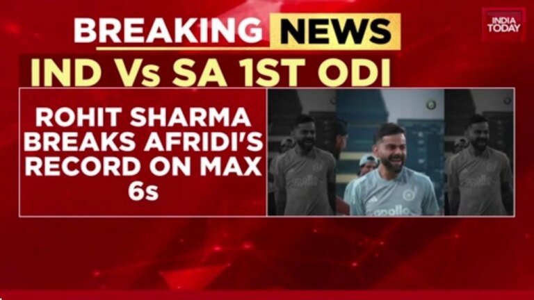 Rohit Sharma surpassed Shahid Afridi’s all-time record of ODI Sixes in Ranchi