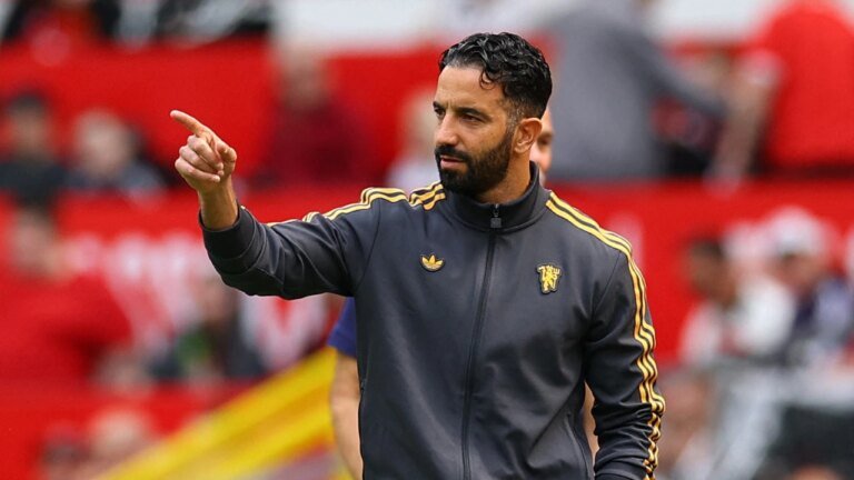 Manchester United’s Ruben Amorim reacts to criticism of Cristiano Ronaldo