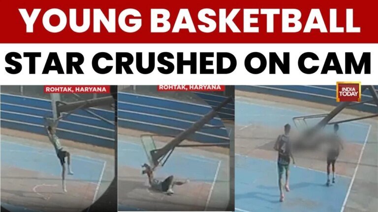Haryana’s rising basketball star Hardik died in a freak accident on a court in Rohtak