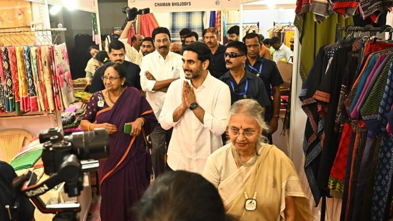 An exhibition of handlooms and handicrafts was inaugurated in Vijayawada