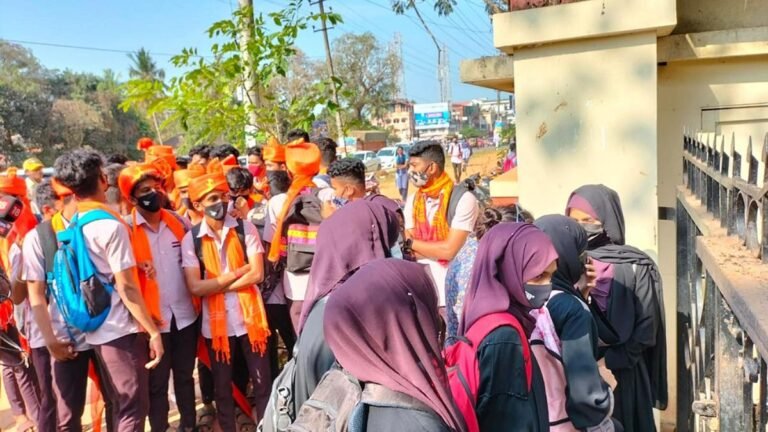 The saffron scarf and a range of hijabs are making a resurgence in Karnataka’s Haveri district