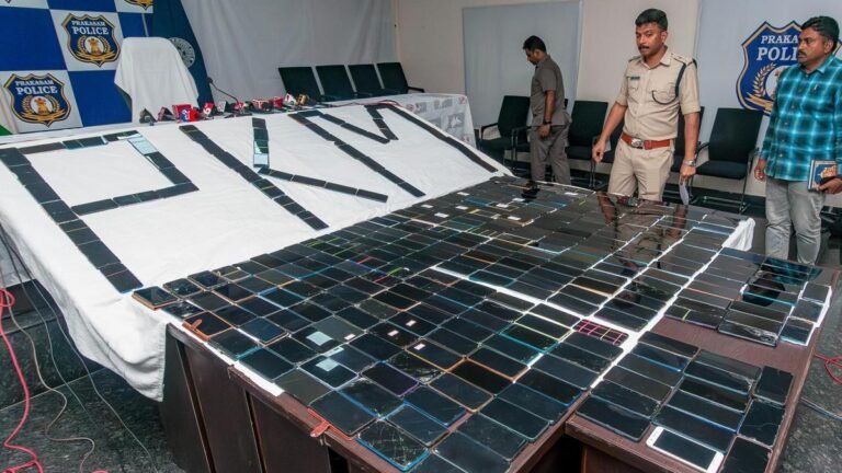 Prakasam police recovered 342 stolen mobile phones worth ₹50 crore in three months