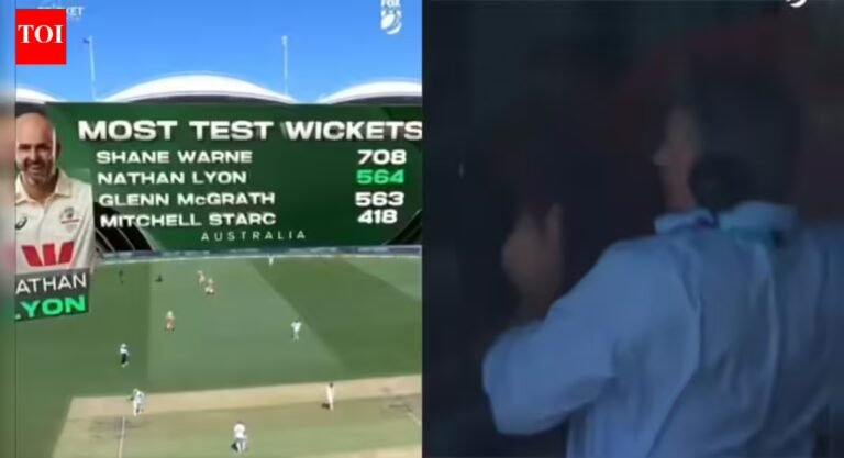 Watch: McGrath ‘pretends’ to throw chair as Nathan Lyon spins around him on Test wicket list | Cricket News – The Tech Word News