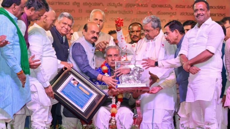 CM, leaders all praise Horatti, council chairman felicitated for completing 45 years as MLC