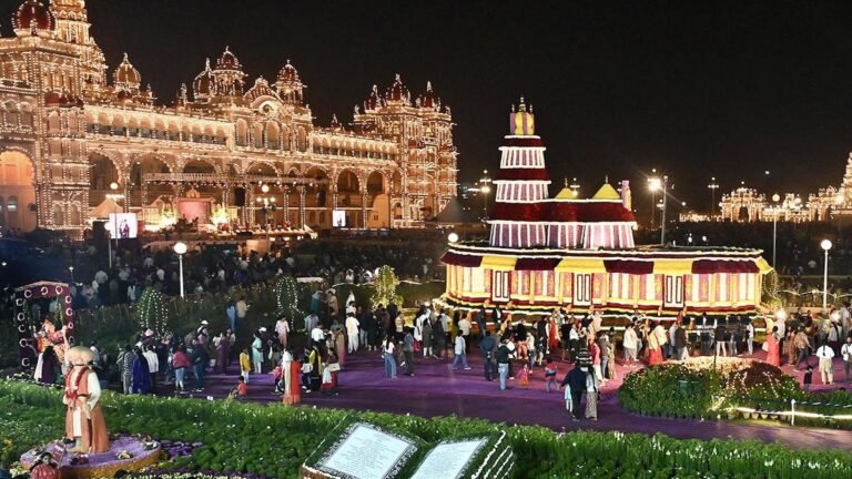 Mysuru rings in the New Year with fireworks against the illuminated backdrop of the palace