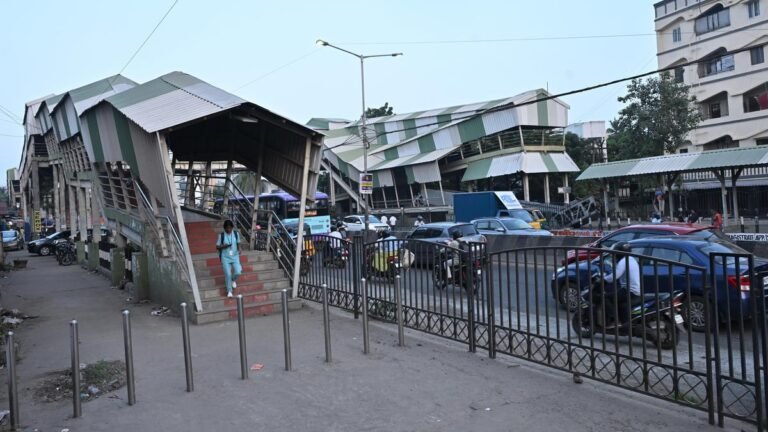 Cross the bridge at Chromepet and Taramani to get the escalators