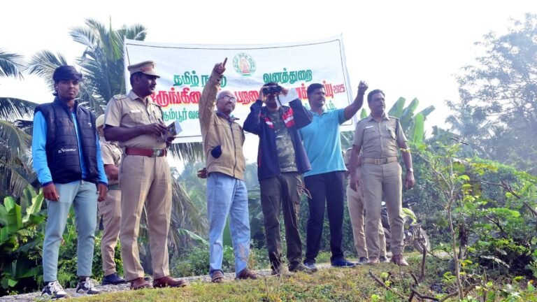Winter bird census conducted in Vellore and surrounding areas