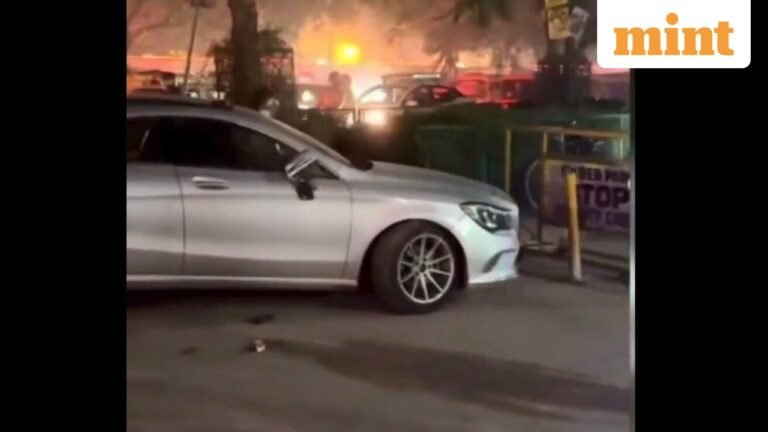 Gurugram traffic violation turns violent, security guards vandalize ₹50 lakh Mercedes; video went viral | watch | Today’s news