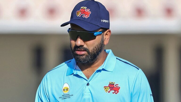 Rohit Sharma bounces back with a superb slip after the first ball duck vs Uttarakhand