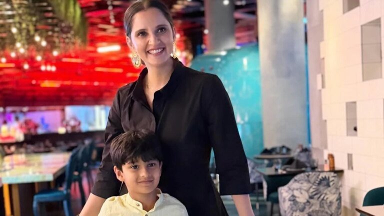 Watch: Sania Mirza Becomes Son Izhaan’s Coach In Adorable Tennis Lesson