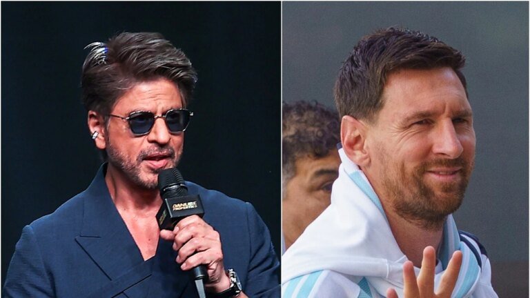 Watch: Ahead of meeting Messi, Shah Rukh Khan arrives in Kolkata