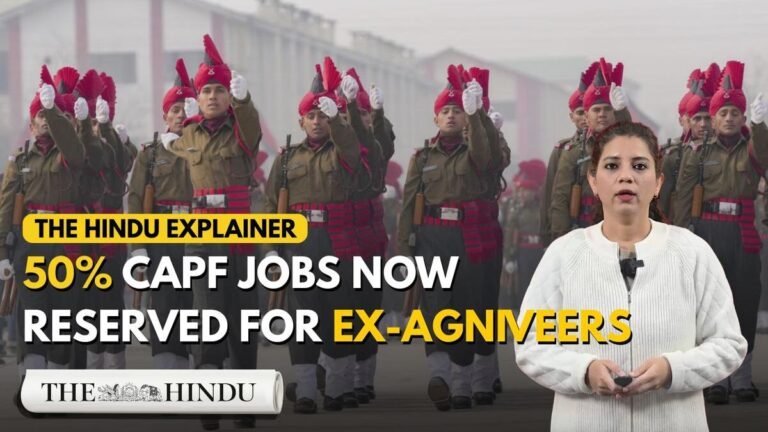 Watch: Home Ministry increases reservation for ex-agniveers in CAPF to 50% | Explained
