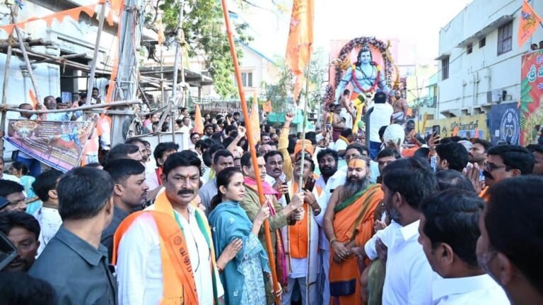 ‘Srirama Sobha Yatra’ taken in Kadapa