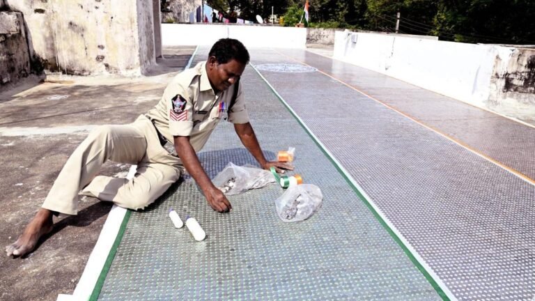 Tirupati head constable creates tricolor using 1.6 lakh 25 paise coins