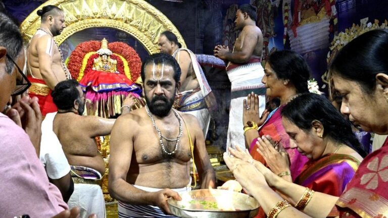 Goddess Padmavati rides on celestial carriers on Ratha Saptami in Tiruchanur