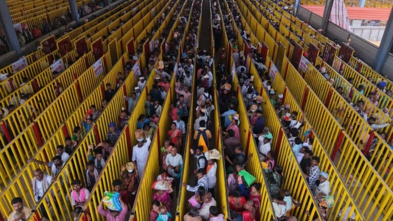 The management of the queue earned praise at the Medaram Jatara