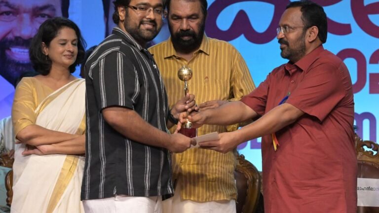 The Hindu Journalist wins the Best Reporter Award for the 63rd State School Art Festival