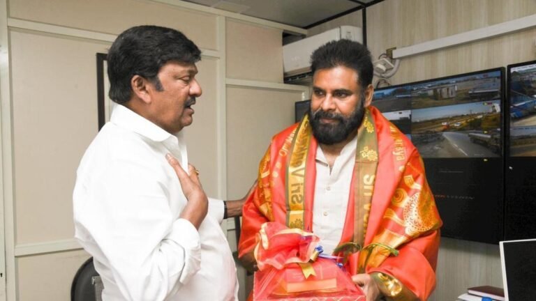 Actor Rajendra Prasad meets Pawan Kalyan