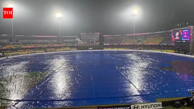 Pakistan 0/0 in 0.0 Overs | PAK vs NZ, Pakistan vs New Zealand Live Scores, FIFA World Cup T20 2026: Overs to be cut after 8pm as rain delays start of Super 8 clash; PAK will bat first against NZ