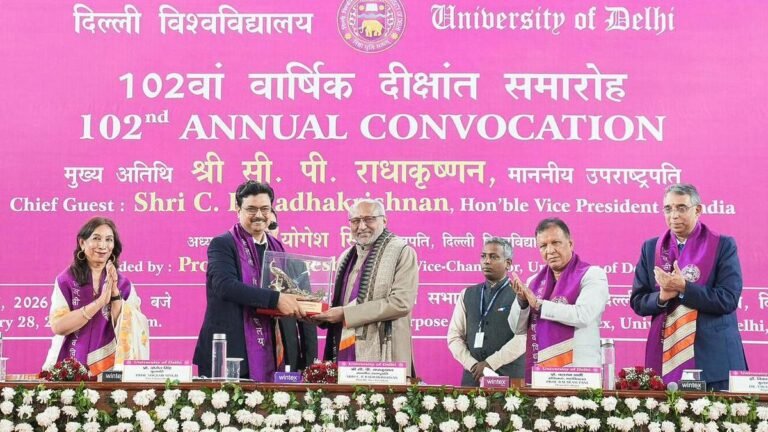 Degrees are only certificates, real education lies in humanity: Vice President to DU assembly