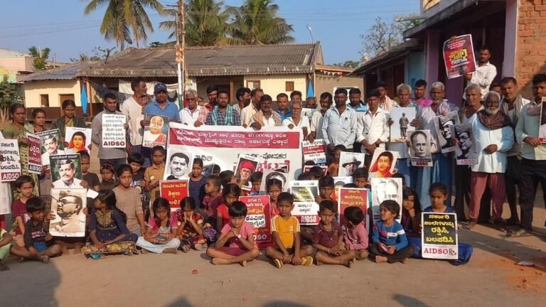 Villagers are protesting the closure of a government school