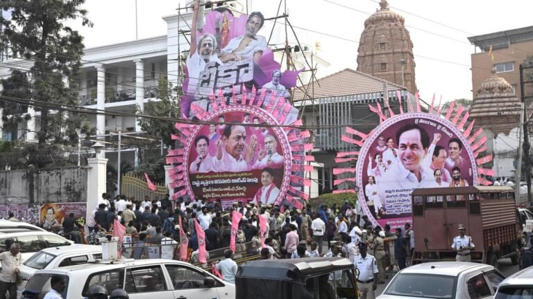 BRS cadre phase protests in Telangana against SIT probe of KCR