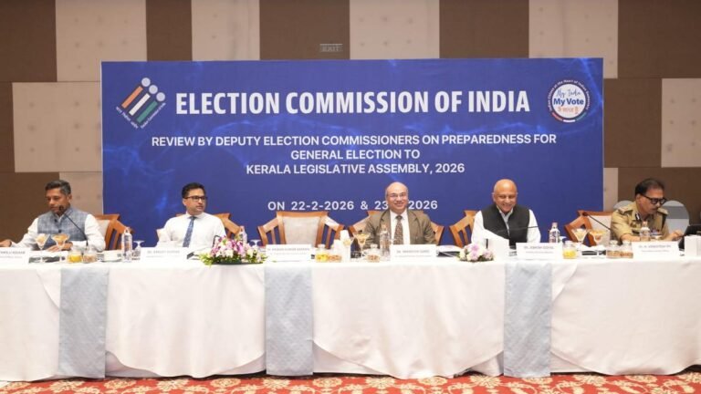A delegation of the Election Commission of India assesses the preparations for the elections in Kerala