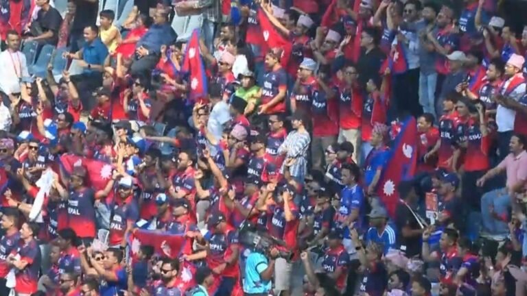 Mumbai or Kathmandu? Passionate Nepali fans paint Wankhede red in England clash