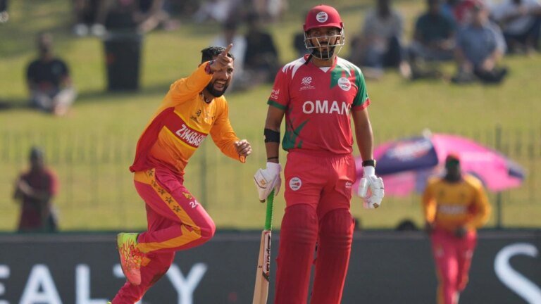 A dominant Zimbabwe crushed Oman to celebrate the return of the T20 World Cup