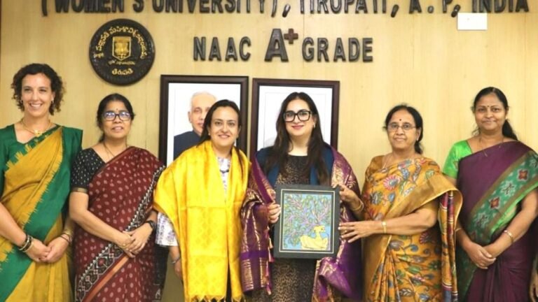 US Embassy delegation visits SPMVV to boost students’ employability skills