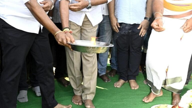 Foundation stone laid for widening of VIP road at Upparapalli in Tirupati