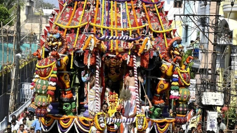 A grand ‘Rathotsavam’ is celebrated at the Kodandarama Temple