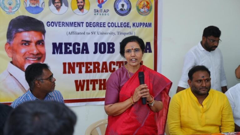 Nara Bhuvaneswari inaugurates job fair at Kuppam