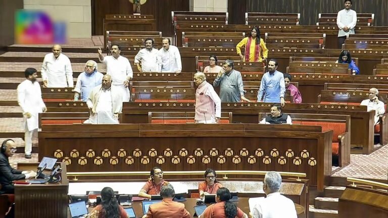 Opposition walks out of Rajya Sabha as debate on revision of electoral roll in Bengal is rejected