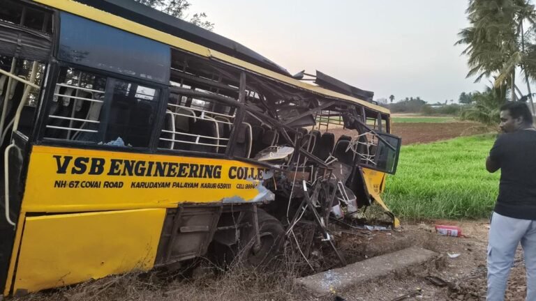 23 students were injured when a freight train hit a university bus in Karuru
