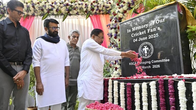 Plaque unveiled in memory of 11 people who lost their lives in stampede at RCB’s victory celebrations