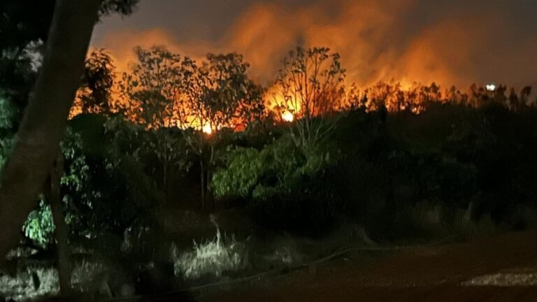 A social activist reports frequent fires in Magadi taluk