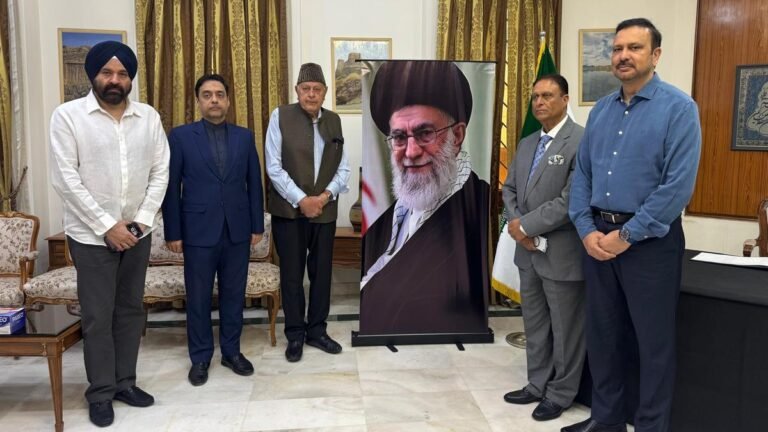 Farooq Abdullah met the representative of the Iranian ambassador and expressed his condolences on Khamenei’s death